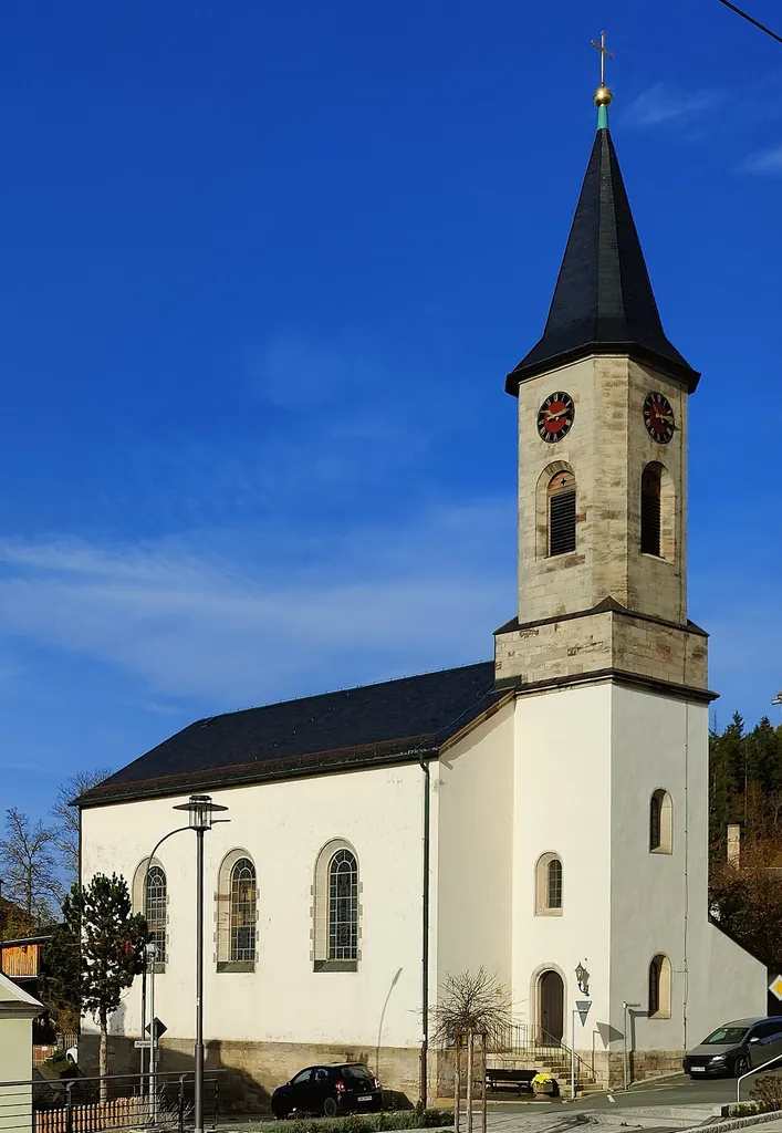 Evangelisch-lutherische Michaeliskirche Bernstein am Wald, Gemeinde Schwarzenbach am Wald, Landkreis Hof, Oberfranken, Bayern, Deutschland