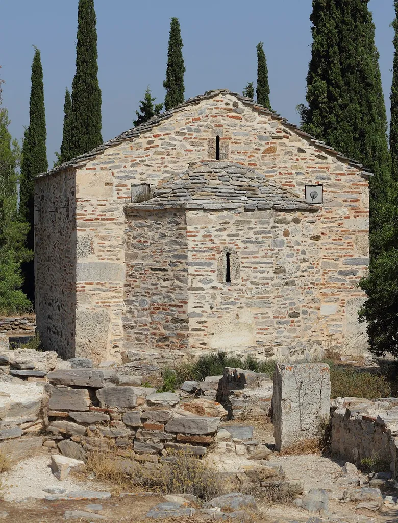 Ruins of an early-christian basilica on Kaisariani Hill near Zografou (Attica, Greece)