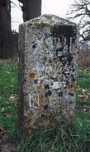 Milestone, between Wolterton Hall and church ruins