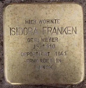 Stolperstein dedicated to Isidora Franken