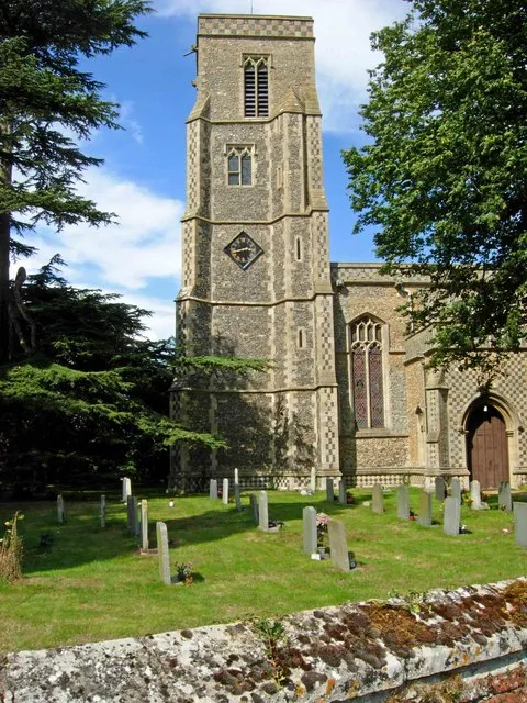 Church of St George in Stowlangtoft, Suffolk, England. A Grade I listed medieval church.