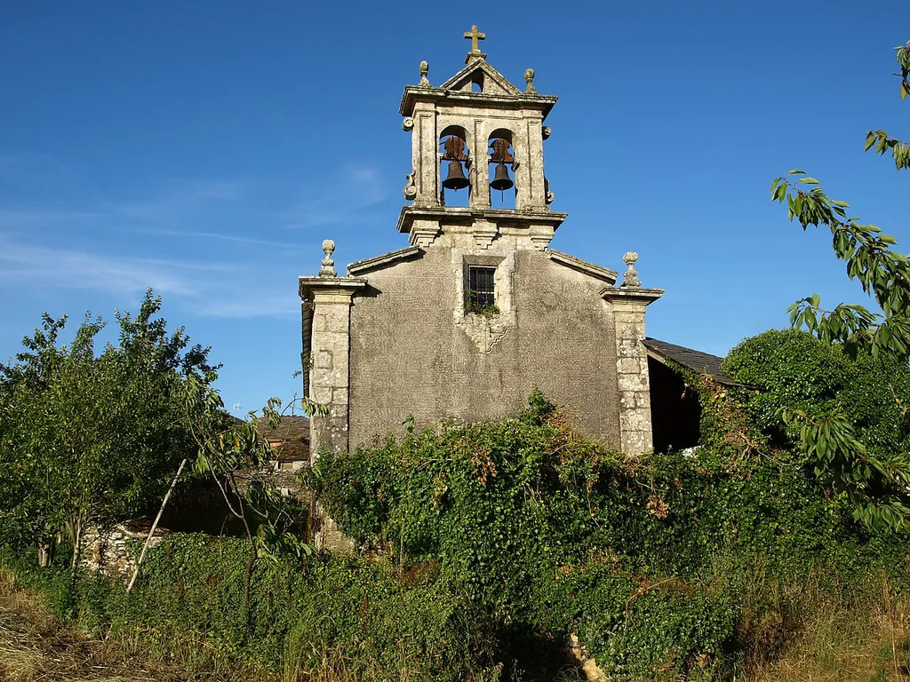 Fachada da Igrexa de Recelle (Portomarín)