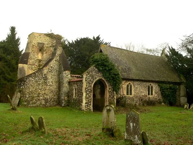 Morton-on-the-Hill St Margaret Church This church stands on the estate of Morton Hall. The round tower and part of the nave are in ruins.