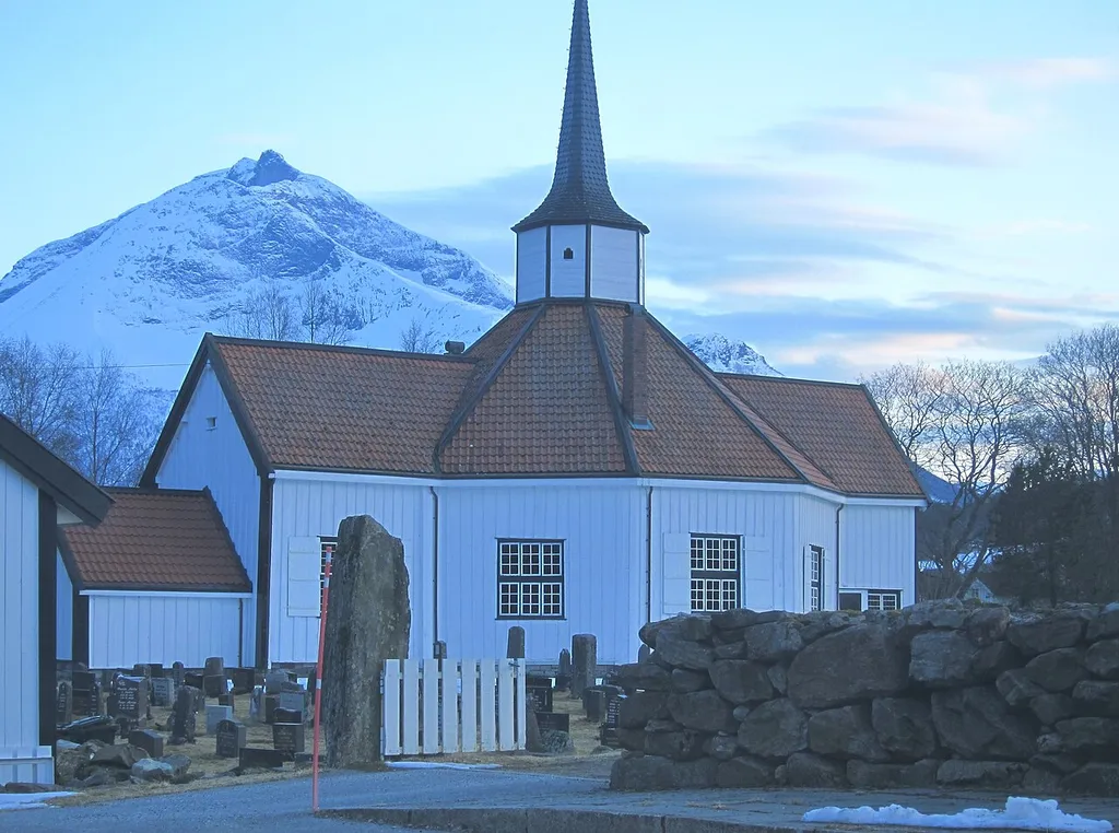 Tresfjord church in Møre og Romsdal county, Norway