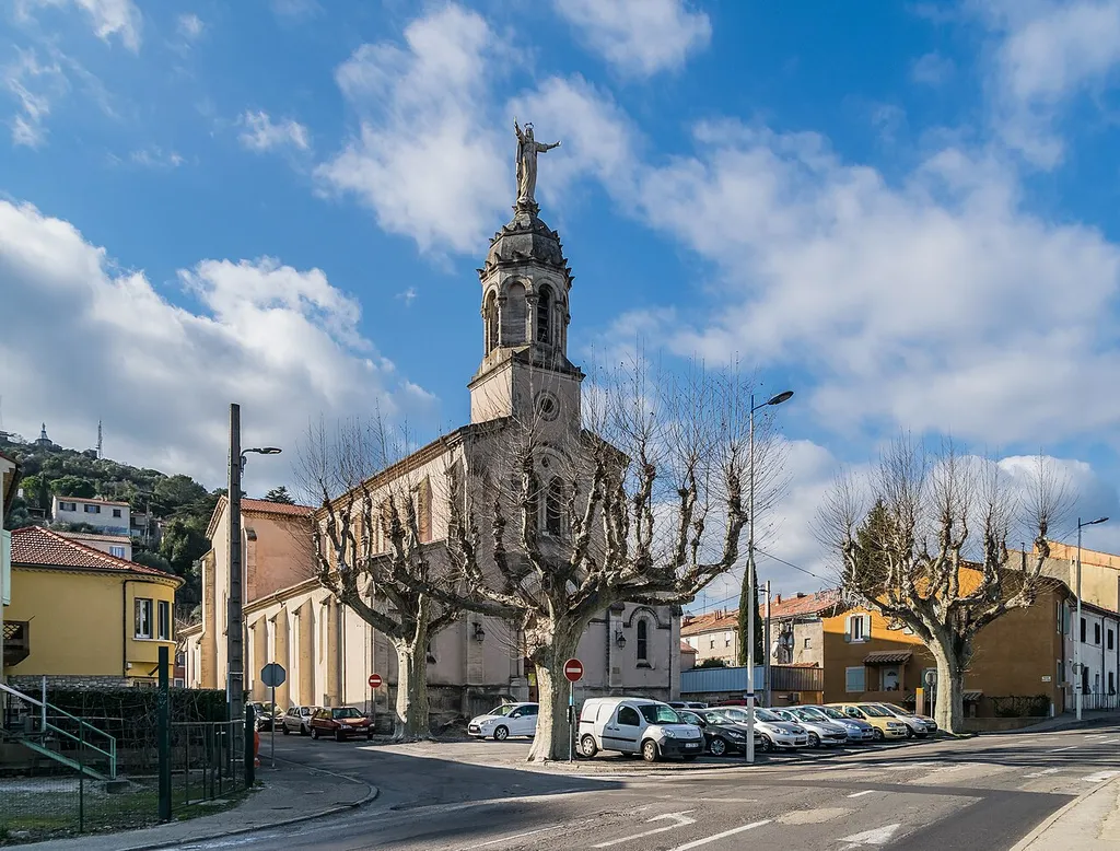 Our Lady church of Rochebelle in Alès, Gard, France