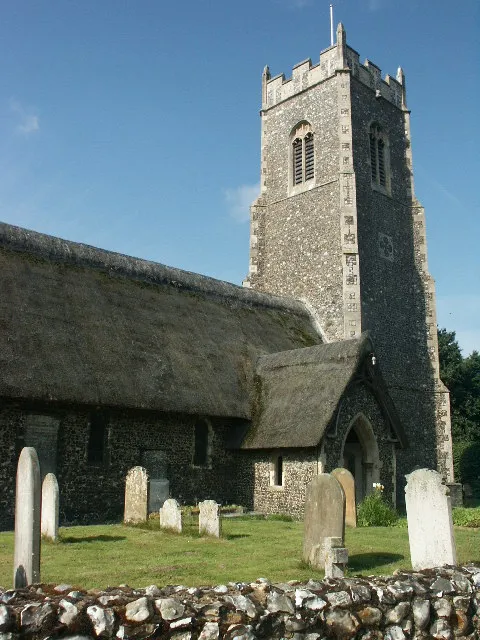 Eaton Church. Dedicated to St Andrew. The only thatched church in Norwich.