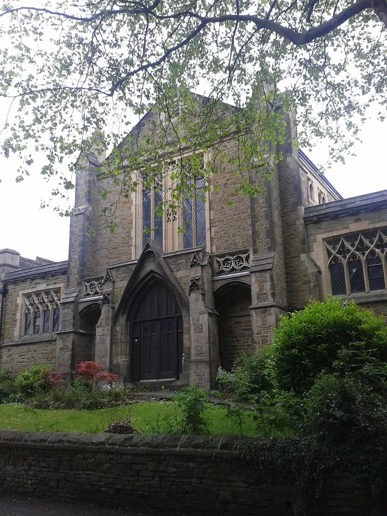 St Chad's parish church, Linden Avenue, Woodseats, Sheffield, South Yorkshire, seen from the southwest