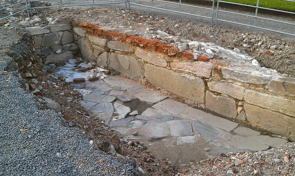 The excavation of Ås kloster (Ås Abbey) in Åskloster, Halland, Sweden.