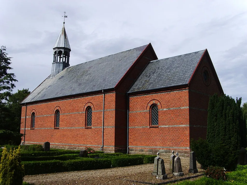 The church in Jerup, Frederikshavn, Denmark.