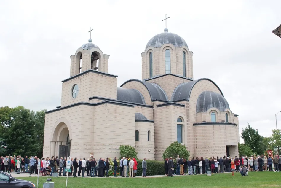 The All Serbian Saints Serbian Orthodox Christian Church in Mississauga, Ontario, Canada.