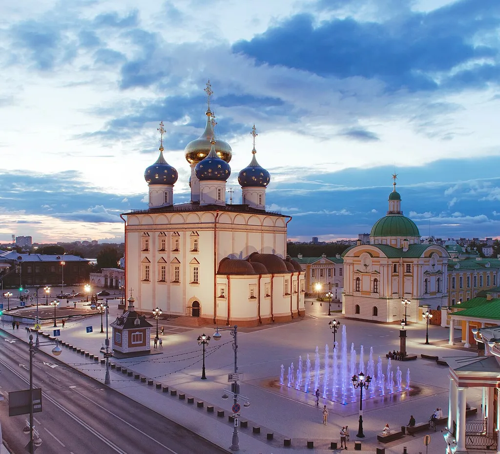 Cathedral Square in Tver, Russia