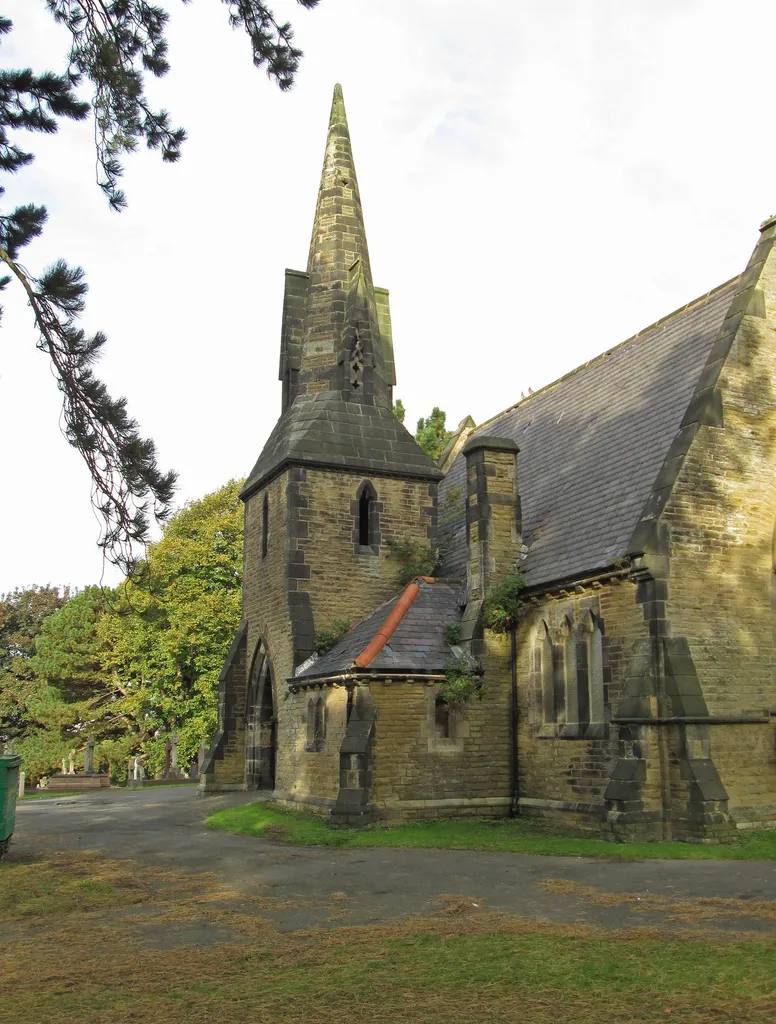 Spital - Cemetery Chapel - spire - from SE