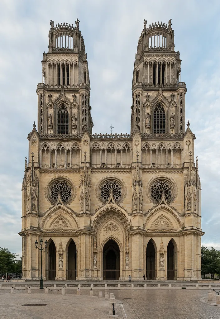A west view of Basilique Cathédrale Sainte-Croix d'Orléans (Orléans Cathedral)