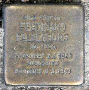 Stolperstein dedicated to Ferdinand Falkenburg