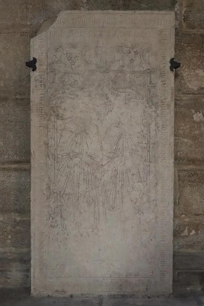 Dijon St Benigne cathedral, Olivier de Frémary & Jean Tabourot ledger stone