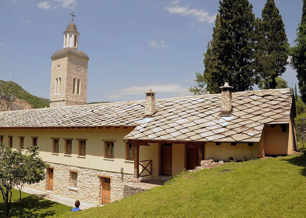 A view of the landscaped churchyard and cathedral at Zitomislic Monastery during the Shared Resilience 2012 Cultural Day tour June 3. According to the local monk, in 1941, Croat fascists tortured and killed the monks of the church, threw their bodies into a pit and razed the church to the ground. After World War II, the locals rebuilt the site, recovered the remains of the monks and entombed them within the cathedral. However, the church was destroyed again in 1992 during the War in Bosnian and Herzegovina from 1992-95. This time, the monks' remains were nearly obliterated. The locals began rebuilding the churchyard in its former shape and style in 2002. They placed what remains they could find inside the cathedral and opened church services in 2005. More than 500 military members from nine nations are participating in SR12, the annual U.S. Joint Chiefs of Staff sponsored exercise, May 28 - June 8. The goals of the exercise are to strengthen interoperability, facilitate training in crisis response and disaster management, and validate the readiness of deployable military medical and humanitarian assistance teams. The exercise, in the spirit of partnership for peace, directly supports U.S. European Command's theater cooperation efforts and strategy for active security with European countries.
