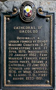 Cathedral of Bacolod historical marker