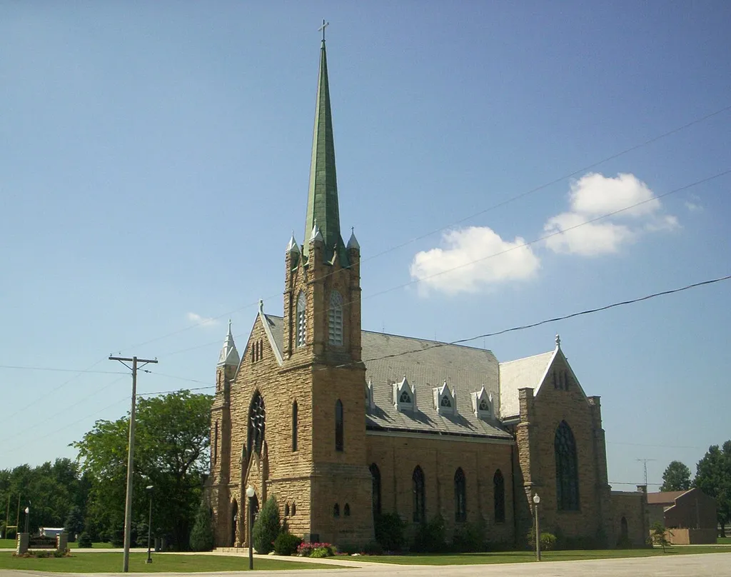 National Register of Historic Places Sacred Heart of Jesus Churches at 5750 State Route 61 S. in Sharon Township, Richland County, Ohio, United States. It has been on the NRHP since January 6, 1986.