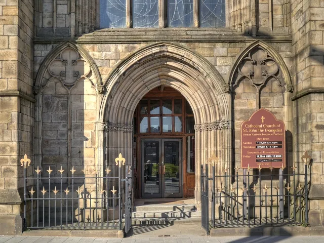Salford Cathedral Entrance on Chapel Street