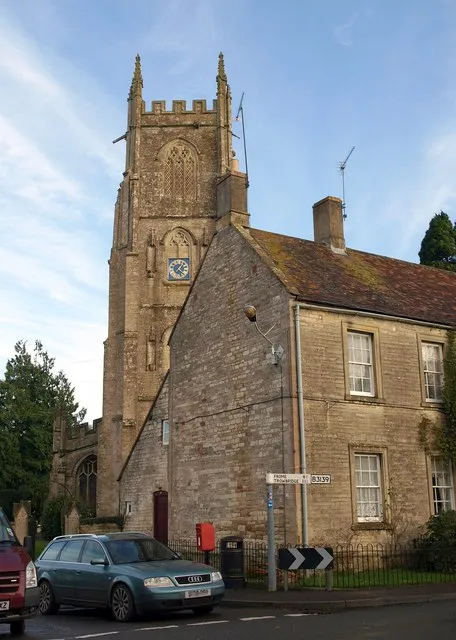 Church and house, Kilmersdon