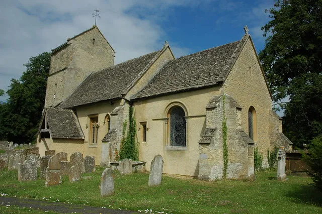 Church of England parish church of St Michael, Begbroke, Oxfordshire. The church was a 12th century Norman building. The top stage of the tower was rebuilt in the 14th century and the nave and chancel were heavily "restored" in the 19th century.