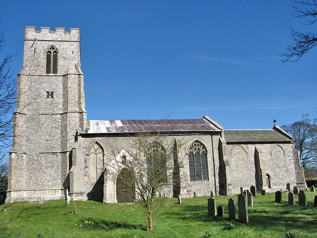 St Margaret's church. St Margaret's church > 724603 is located east of Felbrigg Hall. It was built during the 1450s by Simon de Felbrigg, who is commemorated, together with his first wife Margaret, by the most noteworthy of a number of fine brasses in the church > 724612. The life-size brass is situated at the eastern end of the nave and protected by a carpet. Sir Simon is one of only six Knights of the Garter, and his wife Margaret was cousin to Anne of Bohemia (wife of Richard II). The church also contains a large number of wall monuments to members of the Wyndham family > 724611. The octagonal baptismal font dates from the 14th century > 724605, as does the sedilia, damaged beyond repair when the early 19th century monument to William Windham was built directly into them > 724608. William Windham was one of England's best-known and most eloquent statesmen at the turn of the 18th century; his monument was made by Joseph Nollekens. The church is open every day. For more information see: http://www.norfolkchurches.co.uk/felbrigg/felbrigg.htm