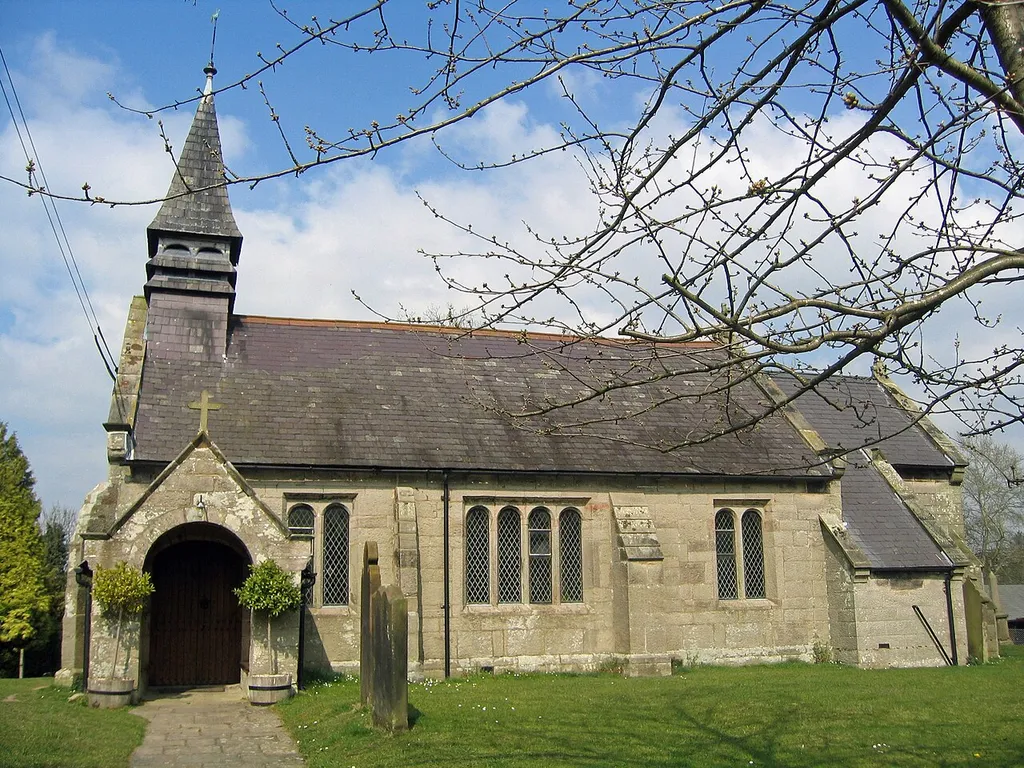 Photograph of St John's Church, Burwardsley, from the south