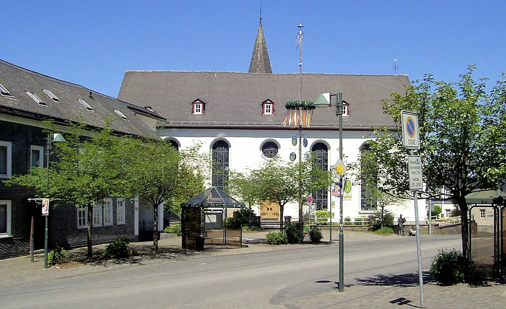 evangelische Kirche in Niederfischbach, Landkreis Altenkirchen (Westerwald), Rheinland-Pfalz, Deutschland