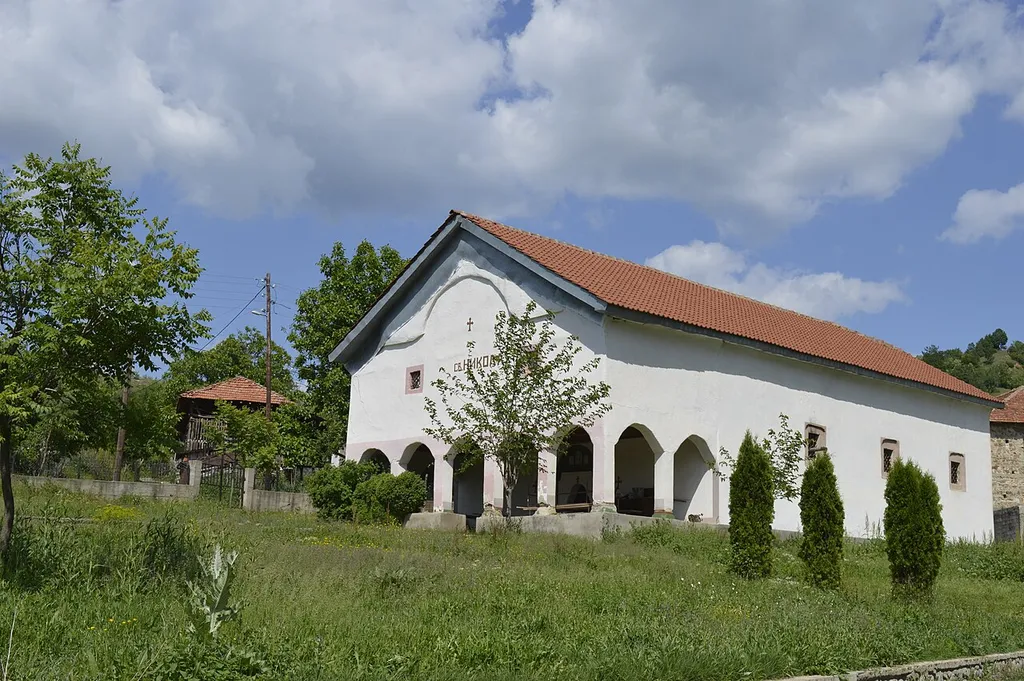 View of the St. Nicholas Church in the village Virče