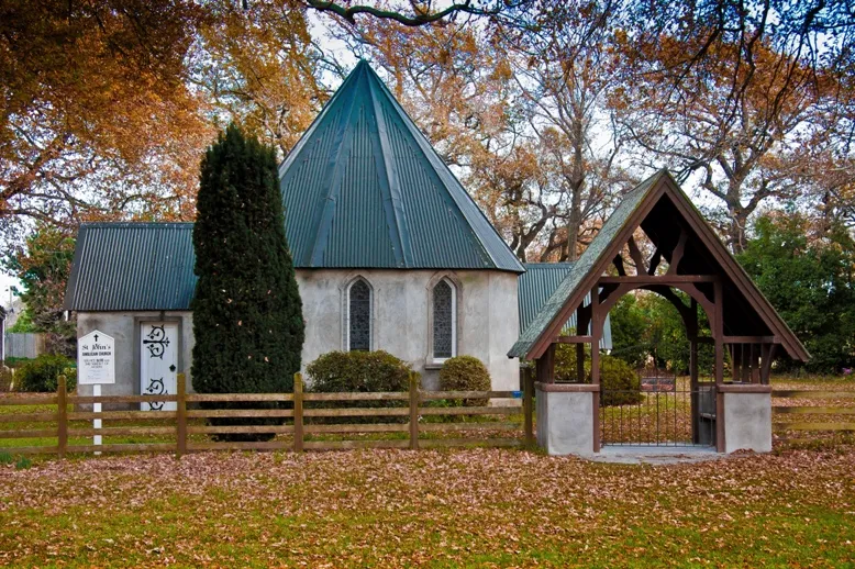 Built on solid concrete floor. The first service was held in July 1877.