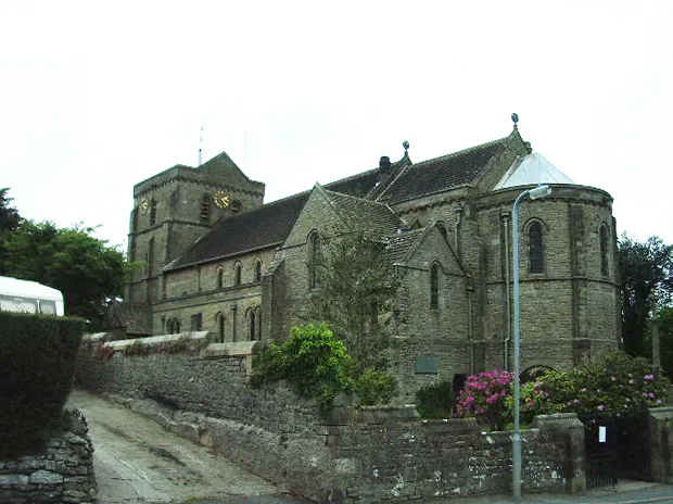 Parish church of St John the Evangelist, Flookburgh, Cumbria, seen from the east