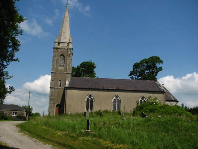 All Saints Aghade A very old Church, still in use, with a nice pathway to the entrance. It has two graveyards, the first has tombstones dating from the early 1700s, not in use, while the second is in use. This Church has an impressive clock on the front.