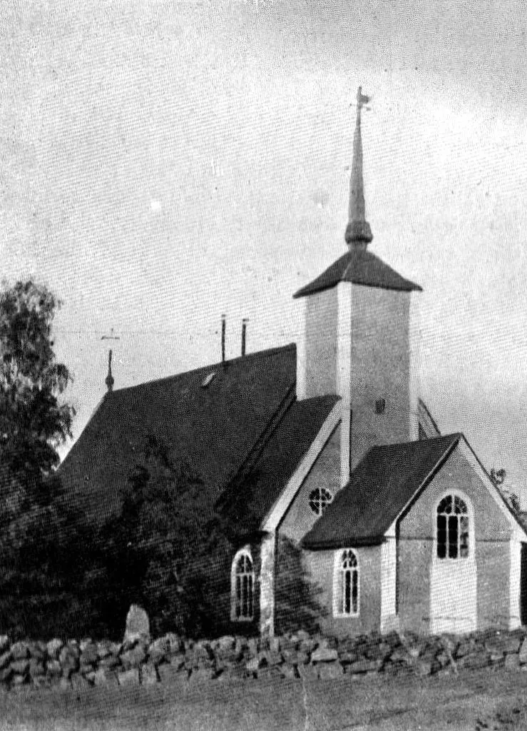 Hailuoto Old Church in Hailuoto, Finland. The wooden church was built between 1610–1620. It was destroyed by fire on 2 August 1968.