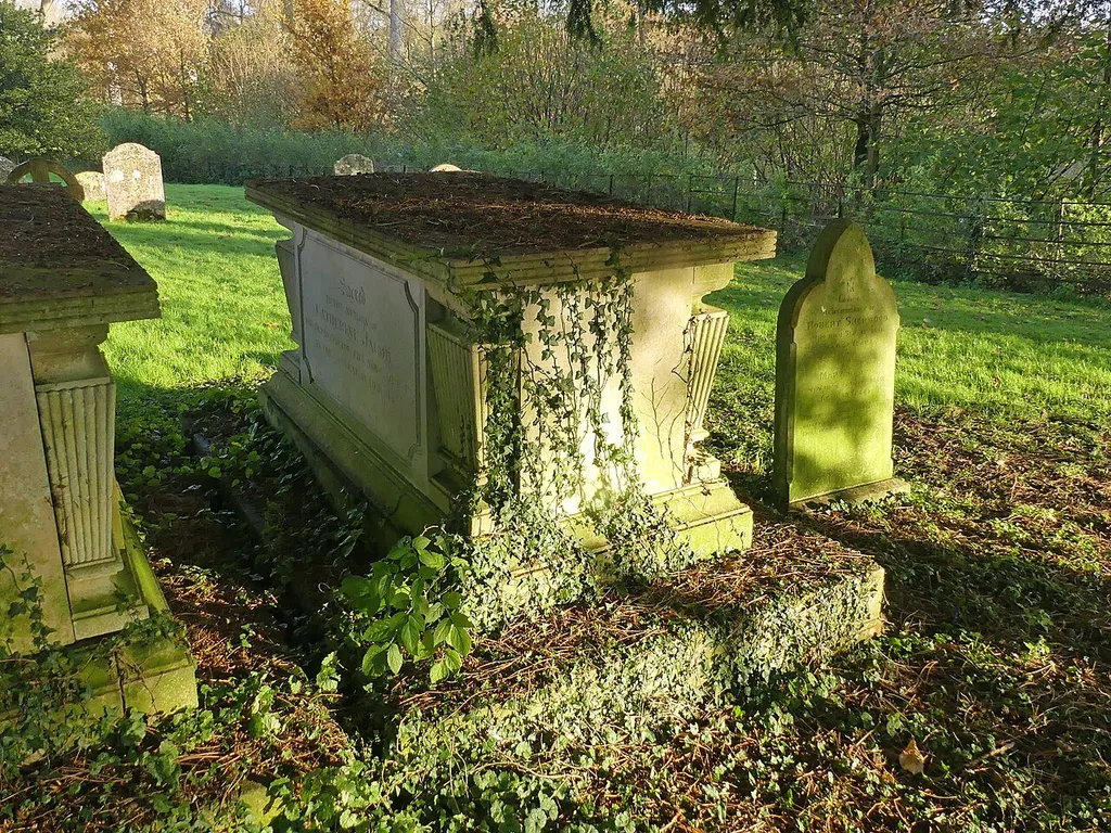 One of numerous listed table tombs in the churchyard of St Mary's Church, Monxton. Listed as "Table tomb 14 metres south of St Mary's Church". .mw-parser-output .messagebox{margin:4px 0;width:auto;border-collapse:collapse;border:2px solid var(--border-color-progressive,#6485d1);background-color:var(--background-color-neutral-subtle,#fbfcff);color:var(--color-base,#202122);box-sizing:border-box;border-inline-start-width:8px}.mw-parser-output .messagebox.mbox-small{font-size:88%;line-height:1.25em}.mw-parser-output .mbox-warning,.mw-parser-output .mbox-speedy{border:2px solid var(--border-color-error,#b22222);background:var(--background-color-error-subtle,#ffdbdb);border-inline-start-width:8px}.mw-parser-output .mbox-serious,.mw-parser-output .mbox-delete,.mw-parser-output .mbox-stop{border:2px solid var(--border-color-error,#b22222);border-inline-start-width:8px}.mw-parser-output .mbox-issue,.mw-parser-output .mbox-content{border:2px solid #f28500;background:var(--background-color-warning-subtle,#ffe);border-inline-start-width:8px}.mw-parser-output .mbox-query,.mw-parser-output .mbox-style{border:2px solid #f4c430;background:var(--background-color-warning-subtle,#ffe);border-inline-start-width:8px}.mw-parser-output .mbox-shit{border:2px solid #960;border-inline-start-width:8px}.mw-parser-output .mbox-license{border:2px solid #88a;border-inline-start-width:initial}.mw-parser-output .mbox-legal{border:2px solid var(--border-color-notice,#666);background:var(--background-color-base,#fff);border-inline-start-width:8px}.mw-parser-output .mbox-honor{border:2px solid #ca3;background:var(--background-color-warning-subtle,#fcf4db);border-inline-start-width:8px}.mw-parser-output .mbox-growth{border:2px solid #8d4;background:var(--background-color-success-subtle,#d5fdf4);border-inline-start-width:8px}.mw-parser-output .mbox-move{border:2px solid #93c;border-inline-start-width:8px}.mw-parser-output .mbox-protection,.mw-parser-output .mbox-message{border:2px solid var(--border-co