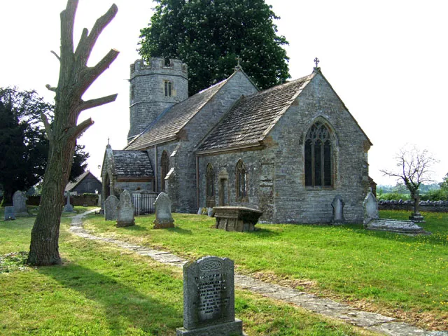 Holy Cross parish church, Weston Bampfylde, Somerset, seen from the southeast