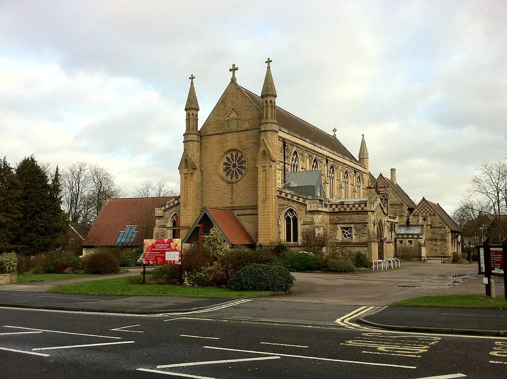 St Mark's parish church, Leeds Road, Harrogate, North Yorkshire, seen from the southwest