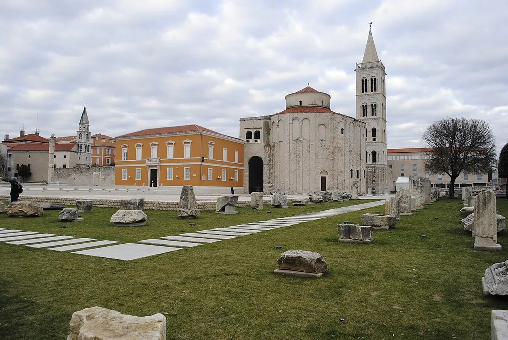The Roman forum remains in Zadar, Croatia