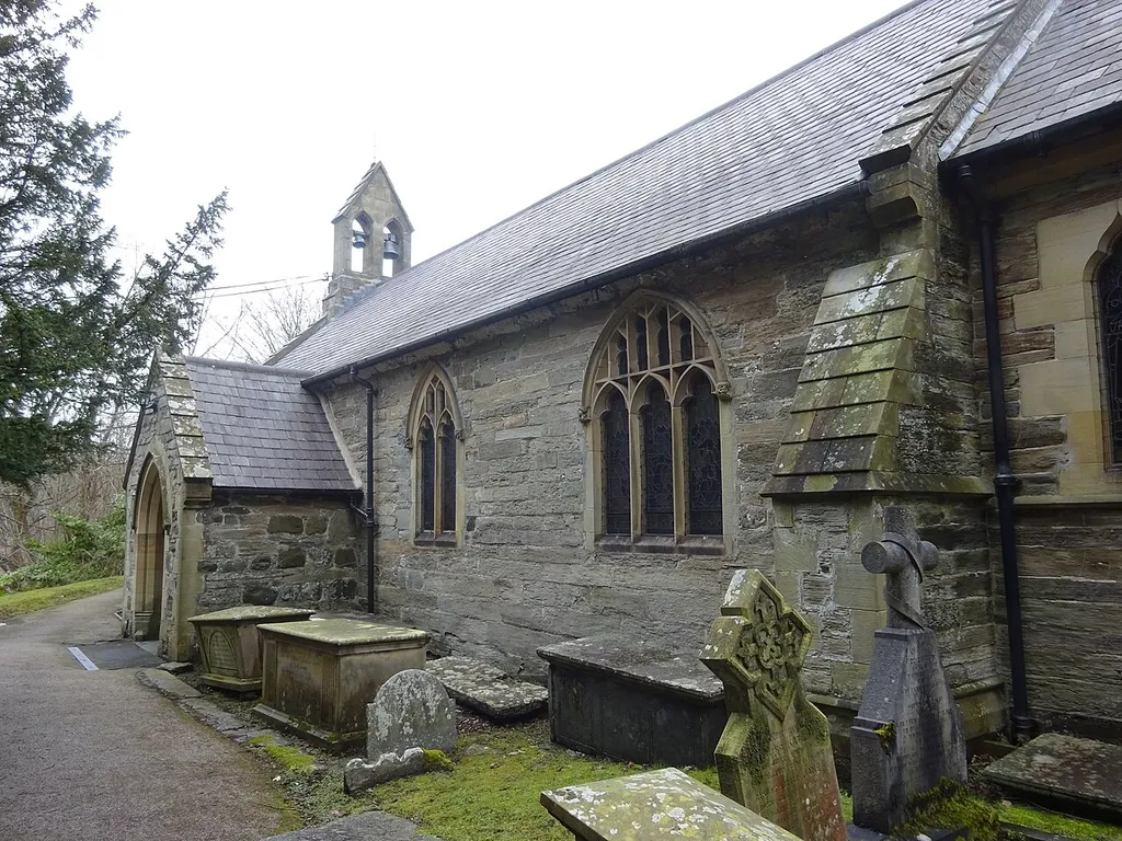 Parish church of Llansantffraid Glyn Dyfrdwy (later re-named Carrog), Sr Ddinbych, Wales