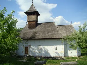 Archangels wooden church in Cicău