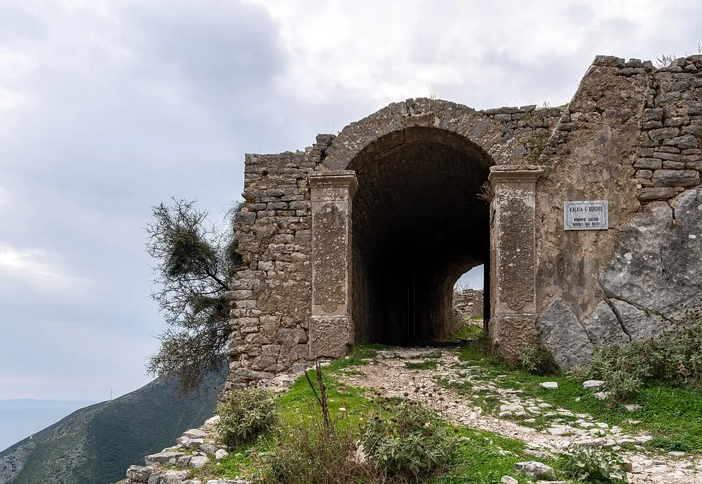 Ruin of Sopot Castle in Borsh, Himarë, Albania.