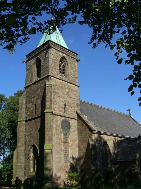 St Luke's parish church, Sheen, Staffordshire, seen from the southwest