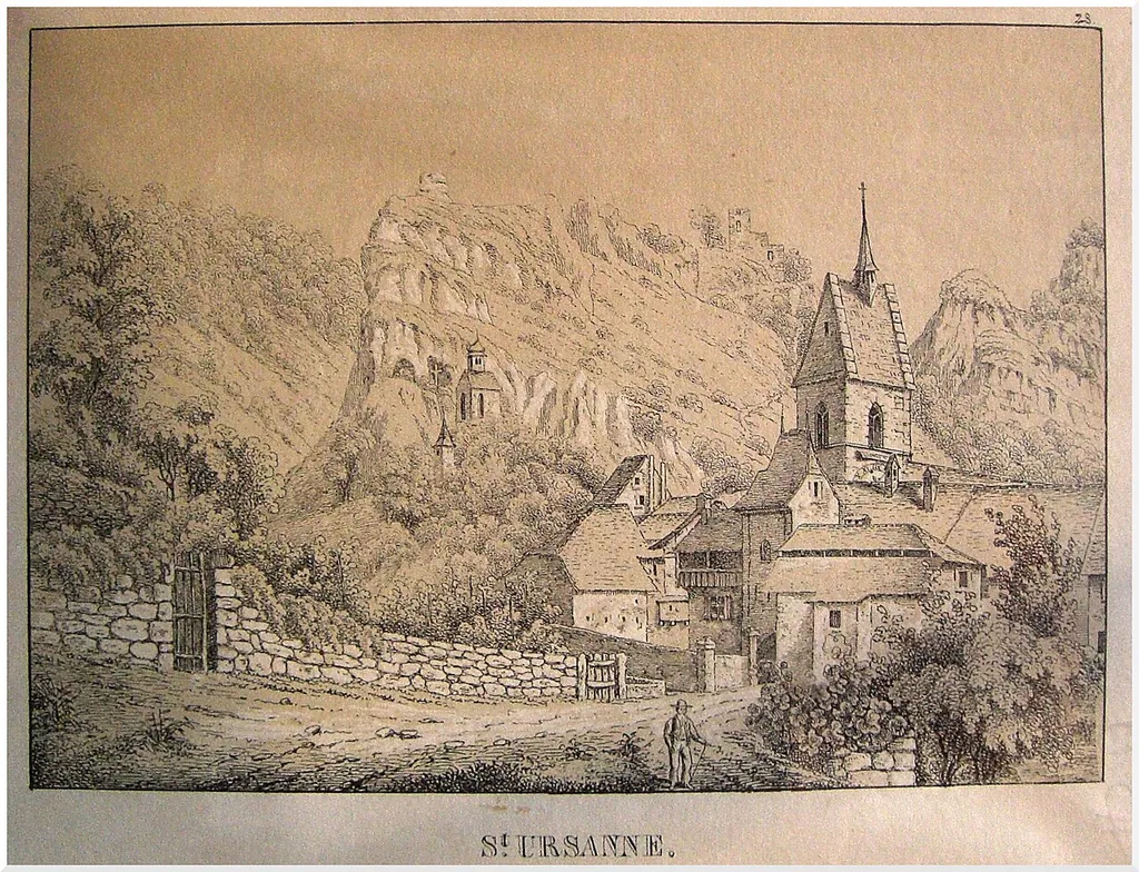 view of medieval city of St-Ursanne