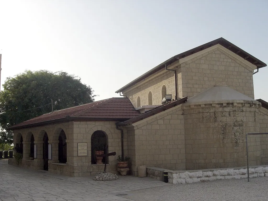 The St. Stephen Church at the Bet Gemal monastery in Israel