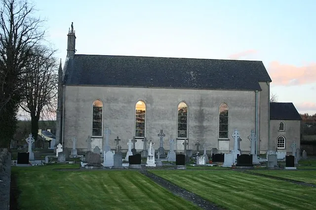 Church and graveyard Tulla Catholic church about 2Km from Threecastles.