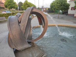 Fountain by the railway station in Uherský Brod