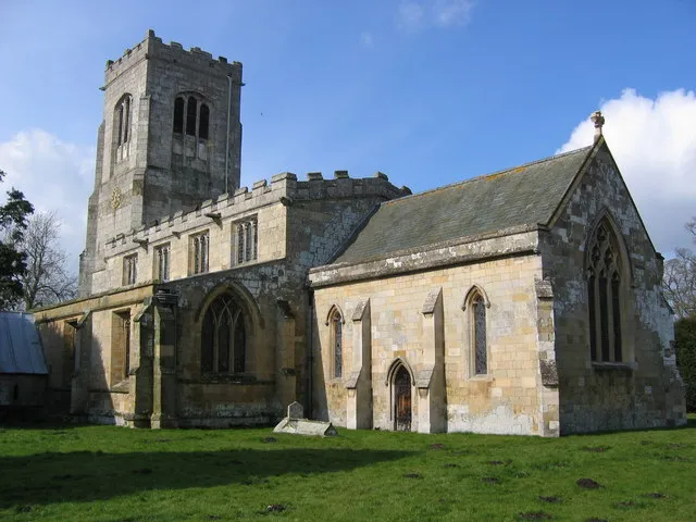 St. Martins, Burton Agnes, East Riding of Yorkshire, England. A NW view of the church which is near Burton Agnes Hall.