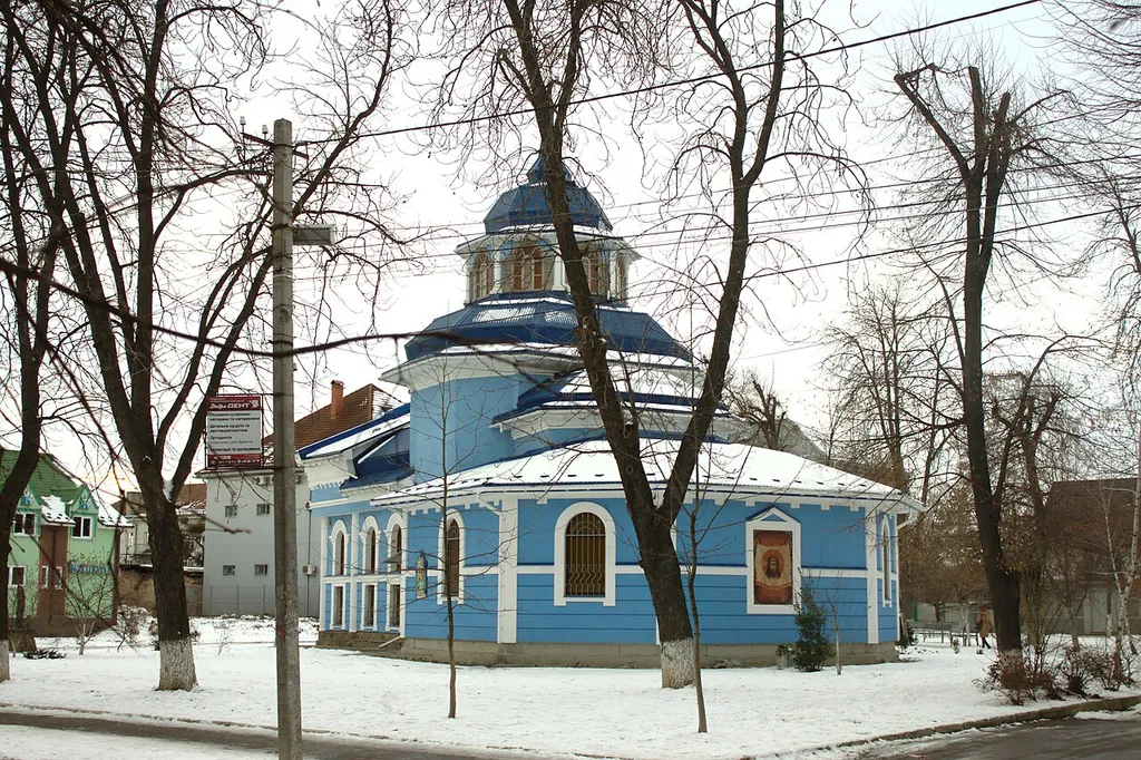 A church in southern Mukachevo, Ukraine