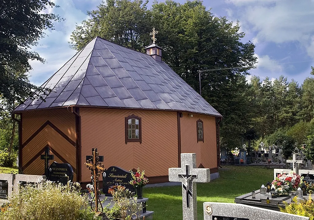Cerkiew gr.-kat. cmentarna, ob. prawosławna p.w. Nie Ręką Ludzką Uczynionego Obraz…, drewn., 1854, Rogawka, gmina Siemiatycze