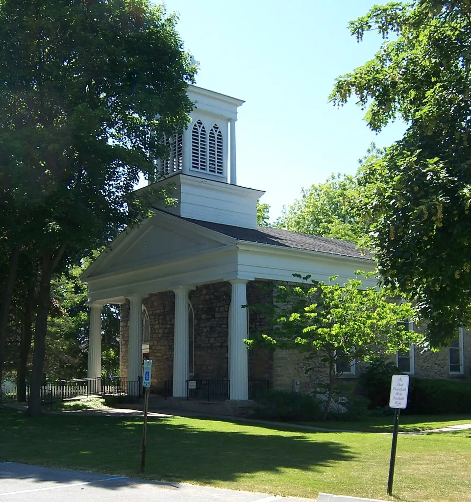 St. John's Episcopal Church in the village of Honeoye Falls in Monroe County, New York. It was built in 1841–42; the bell tower was added in 1855. It is listed on the National Register of Historic Places.