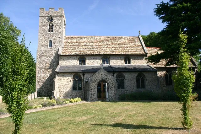 St Mary the Virgin parish church, Barton Mills, Suffolk, seen from the south